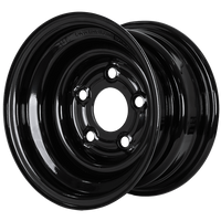 Acélfelni UNITRAILER pótkocsihoz, fekete, 6Jx10"H2, 5x112 ET:-4