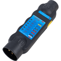 7 tűs pótkocsi csatlakozóaljzat-teszter