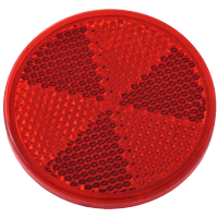 Kerek, öntapadós reflektor PIROS DOBPLAST 60 mm-es fényvisszaverő