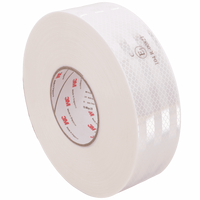 3M öntapadós fényvisszaverő szalag, kontúr, fehér - 1 méter