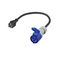 Adapter Schuko csatlakozódugóval és CEE aljzattal 16A 230V ProPlus 373526 kábel 40cm