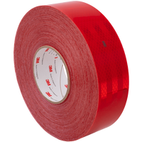 3M öntapadós fényvisszaverő szalag, kontúr, piros - 1 méter